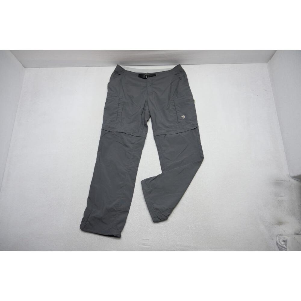 Mountain Hardwear Convertible Cargo Pants Hiking Trekking Gray Womens Sz 12 x 32